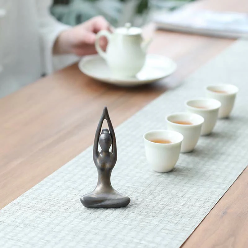 Buddha Stones Abstract Yoga Meditation Exercise Ceramics Spiritual Figurine Sculpture Decoration