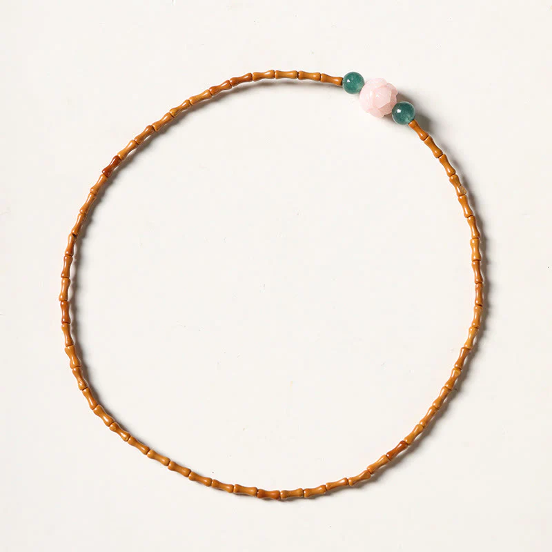 Buddha Stones Ultra-fine Olive Pit Lotus Inner Strength Double Circle Bracelet