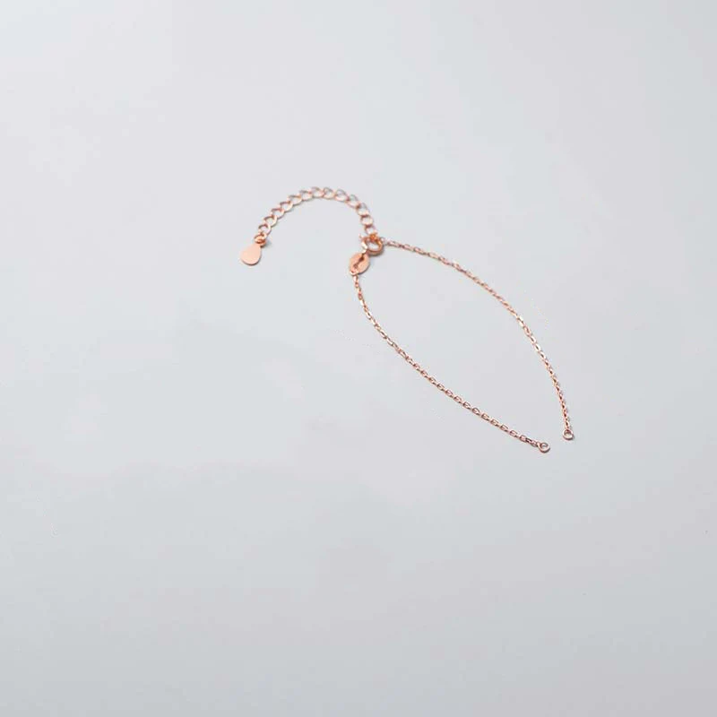 Buddha Stones 925 Sterling Silver Semi-finished Chain Blessing Bracelet