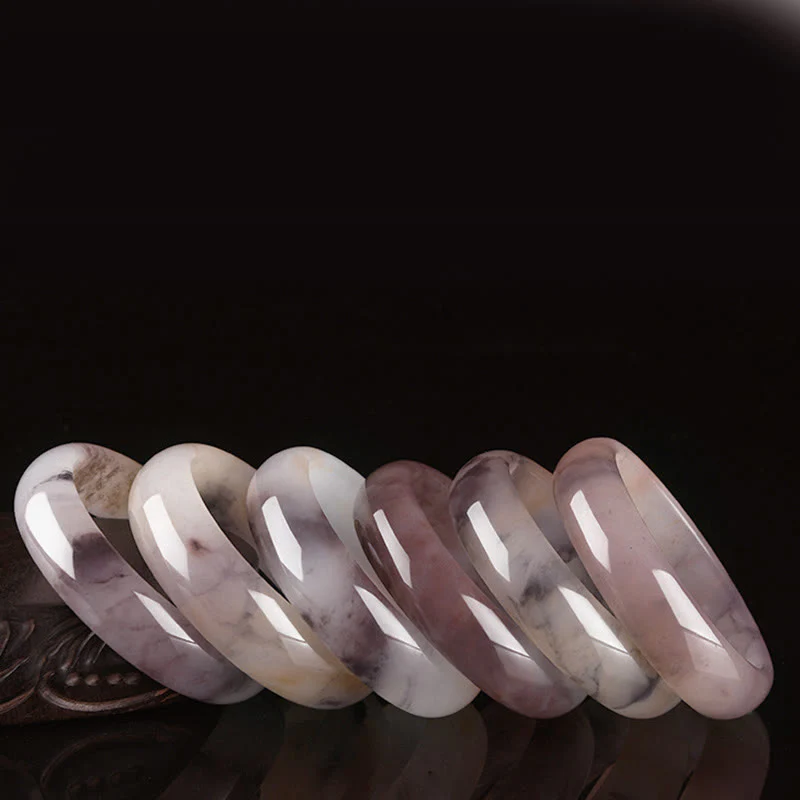 Buddha Stones Purple Jade Happiness Protection Bracelet Bangle