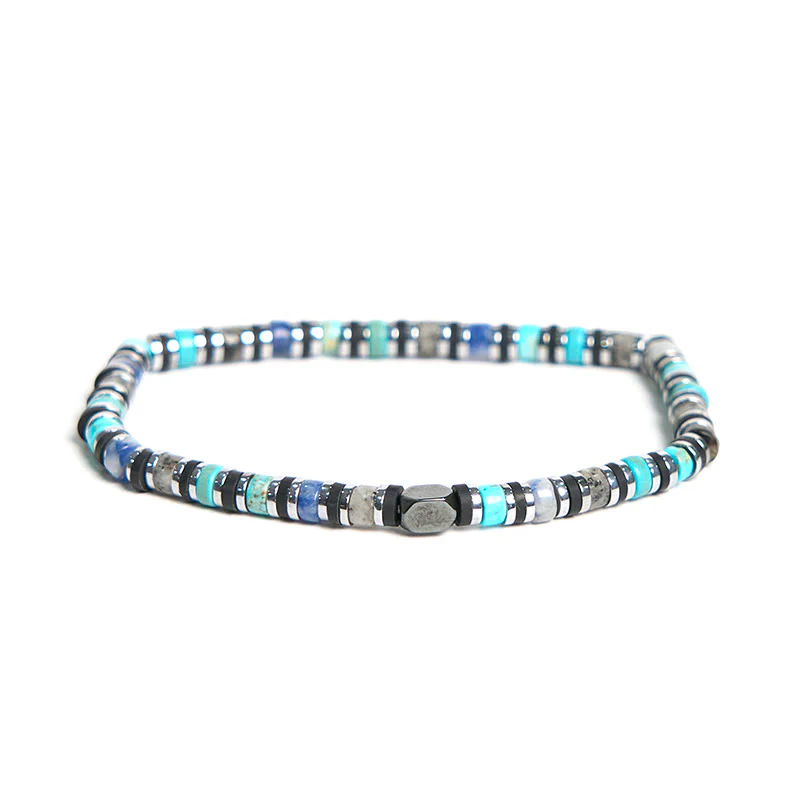 Buddha Stones Various Stones Hematite Turquoise Emperor Stone Powerful Support Bracelet