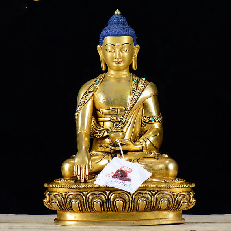 Buddha Stones Shakyamuni Compassion Copper Statue Decoration