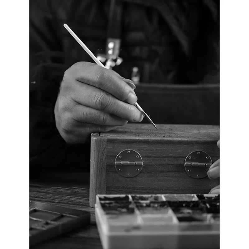 Buddha Stones Retro Handmade Floral Pattern Rosewood Jewelry Storage Box Lockable Wooden Gift Organizer Box