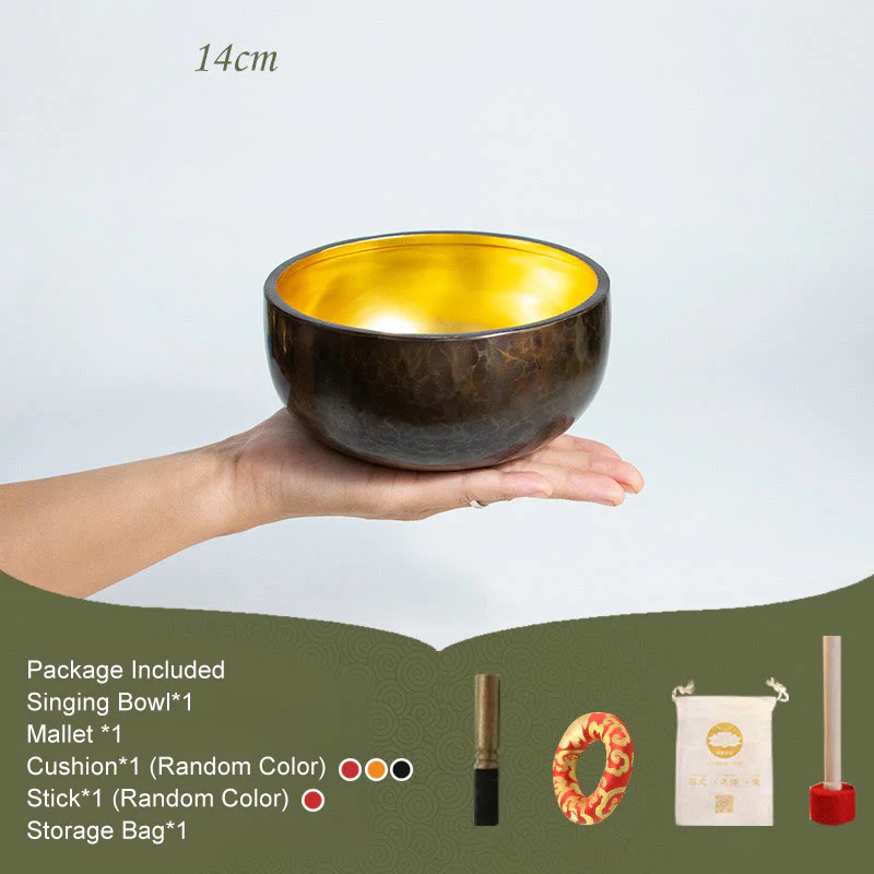 Buddha Stones Tibetan Meditation Sound Bowl Handcrafted Healing Yoga Mindfulness Singing Bowl Set