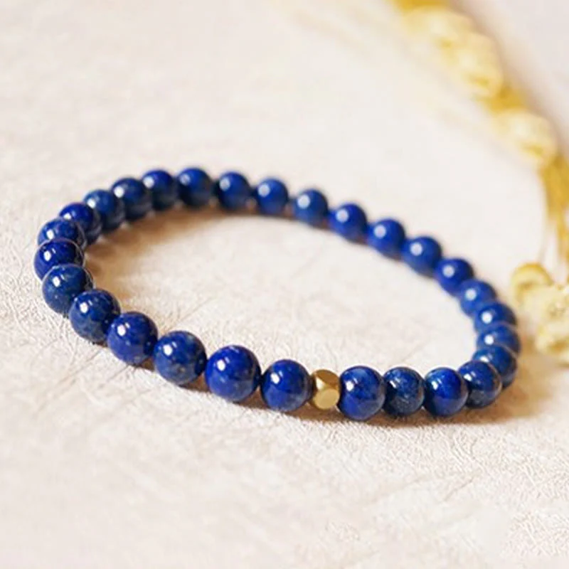 Buddha Stones 4mm Ultra-thin Lazurite Beads Self Care Bracelet