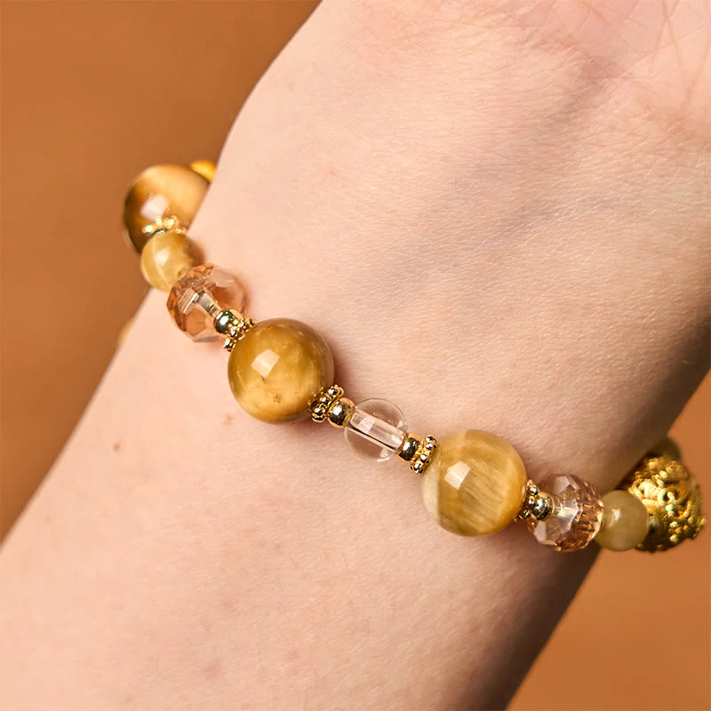 Buddha Stones Natural Tiger Eye Beads Weight Strength Bracelet