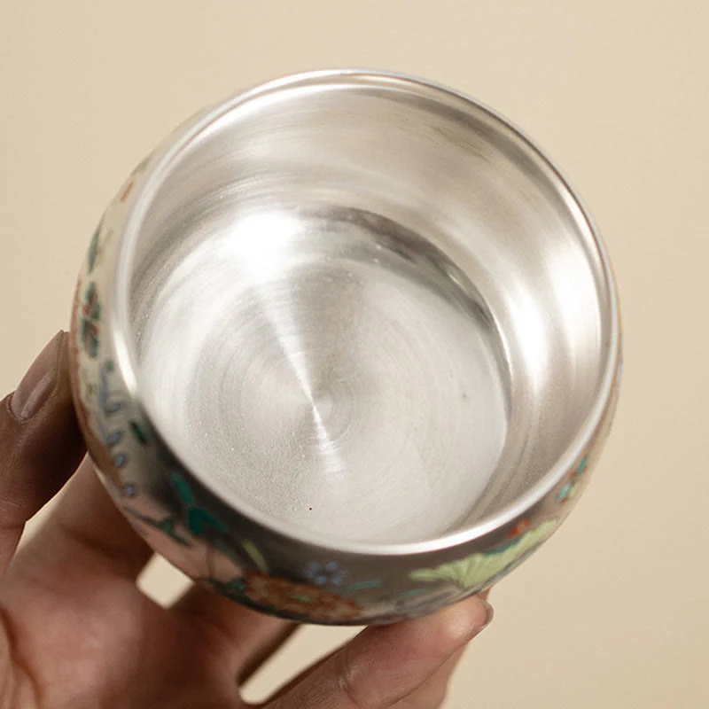 Buddha Stones Fish Lotus Seaweed Valley Mountains Pine Tree Dragon Teacup Kung Fu Tea Cup With Gift Box