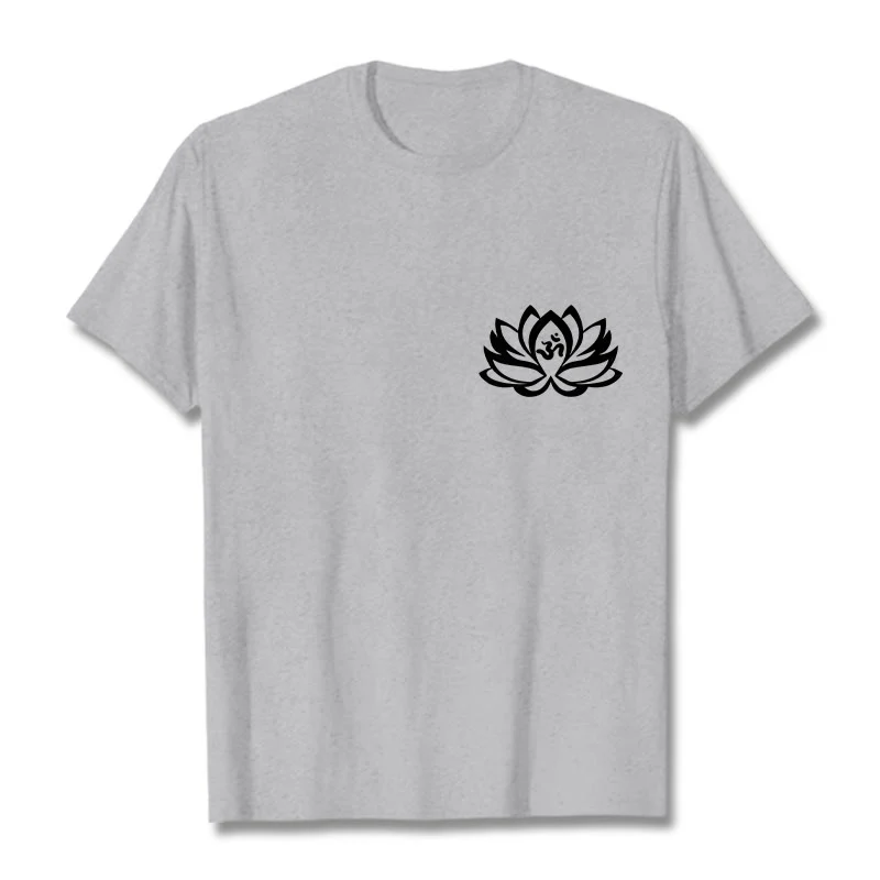 Buddha Stones Lotus Flower OM Symbol Design Tee T-shirt