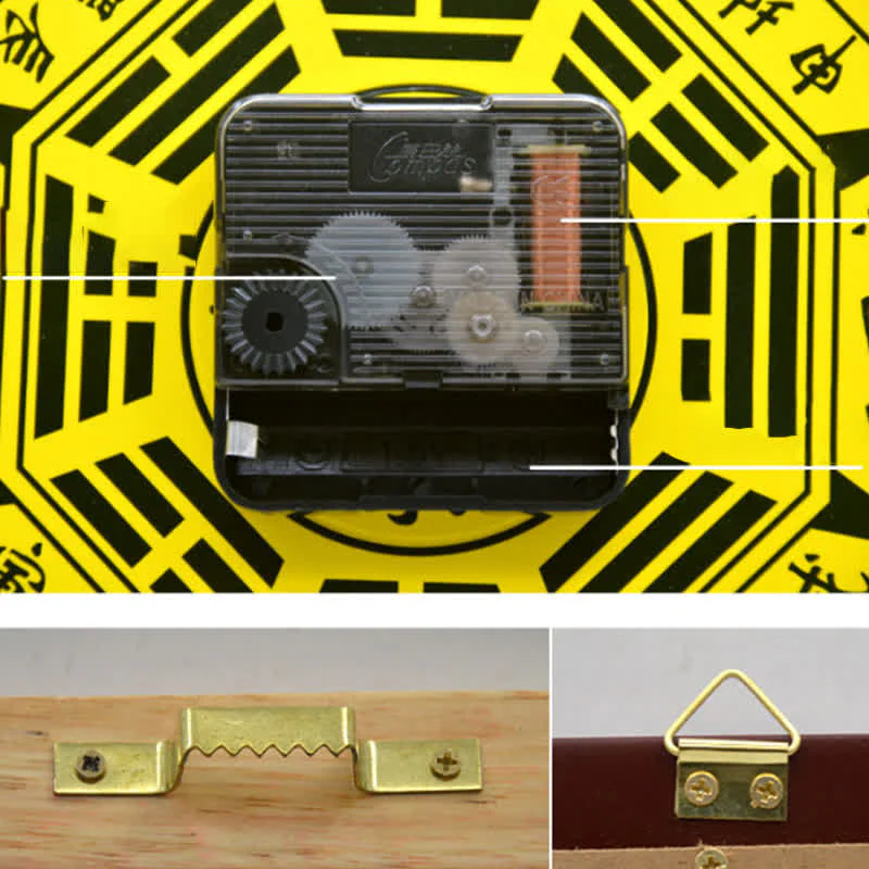 Buddha Stones Feng Shui Bagua Map Balance Energy Map Wall Clock