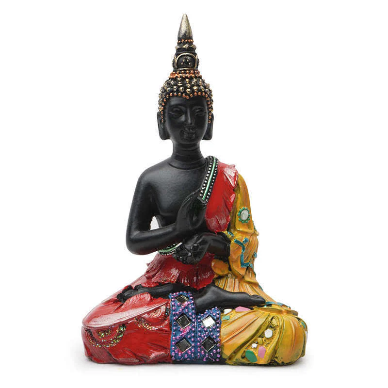 Buddha Stones Thai Buddha Serenity Resin Statue Decoration