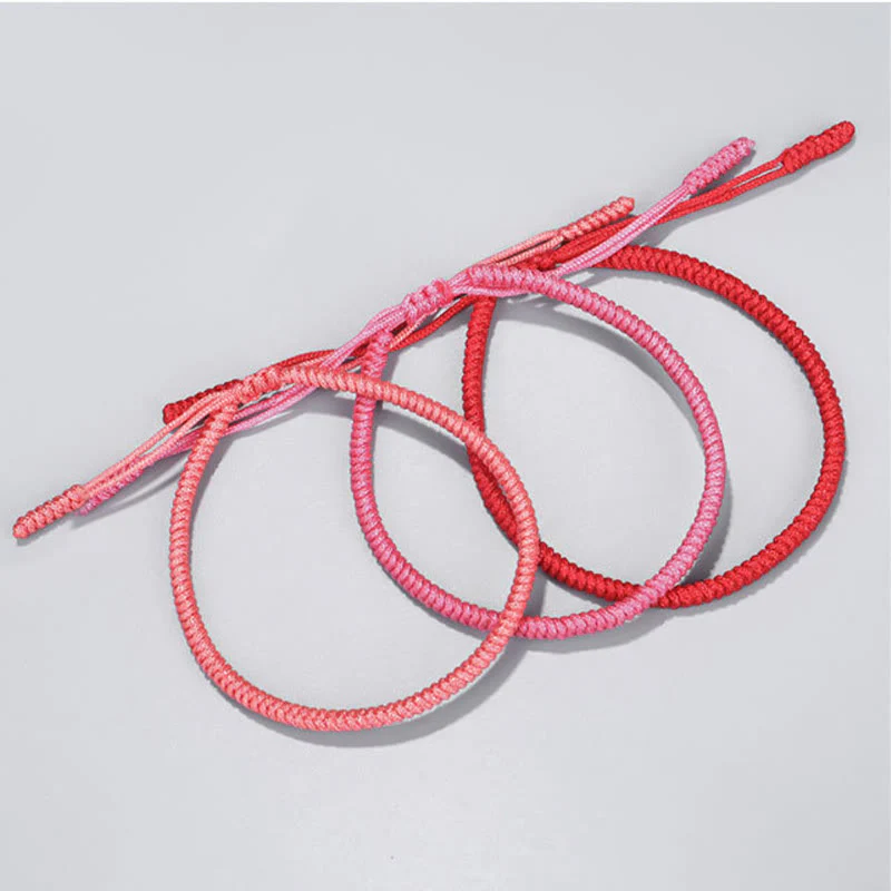 Buddha Stones Tibetan 3Pcs King Kong Knot Protection Braided Bracelet