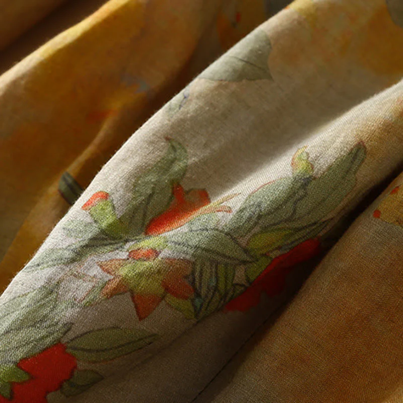 Buddha Stones Retro Casual Chinese Frog-Button Design Women's Harem Pants With Pockets