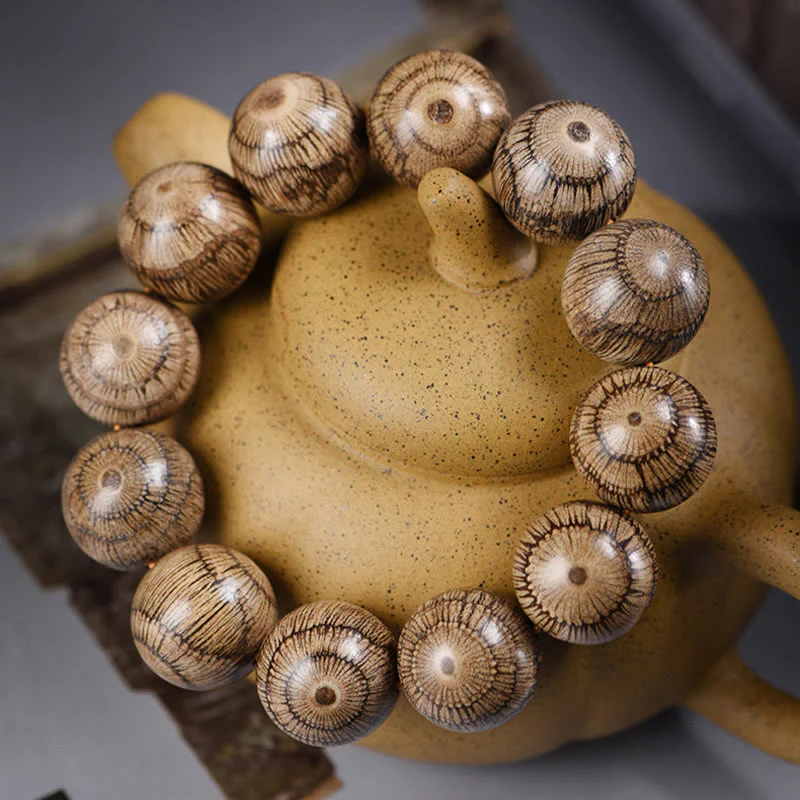 Buddha Stones Gnetum Wood Beads Protection Bracelet