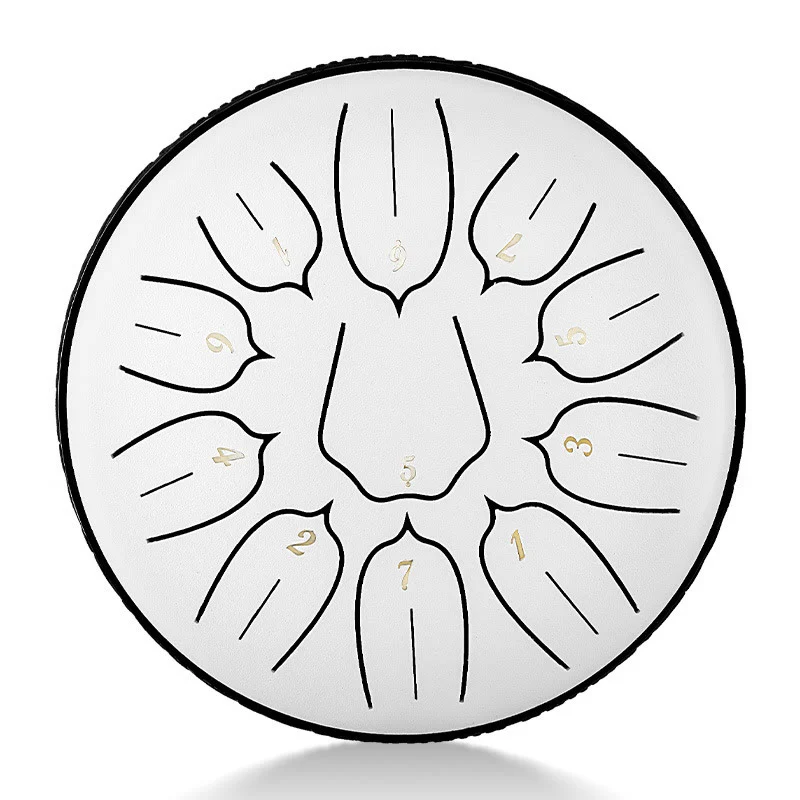 Buddha Stones Steel Tongue Drum Sound Healing Meditation Yoga Lotus Drum Kit 11 Note 6 Inch