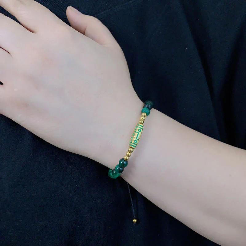 Buddha Stones Cute Bone Pattern Tiger Eye Courage Beads Bracelet