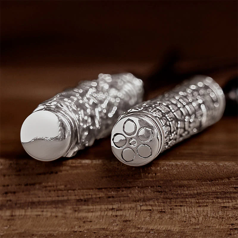 Buddha Stones Copper Fu Character Dragon Pattern Balance Pendant Necklace