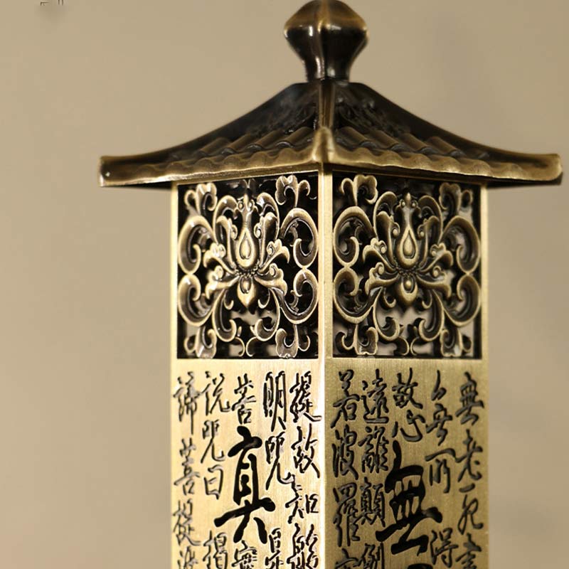 Buddha Stones Heart Sutra Alloy Incense Holder Healing Home Decoration Incense Burner