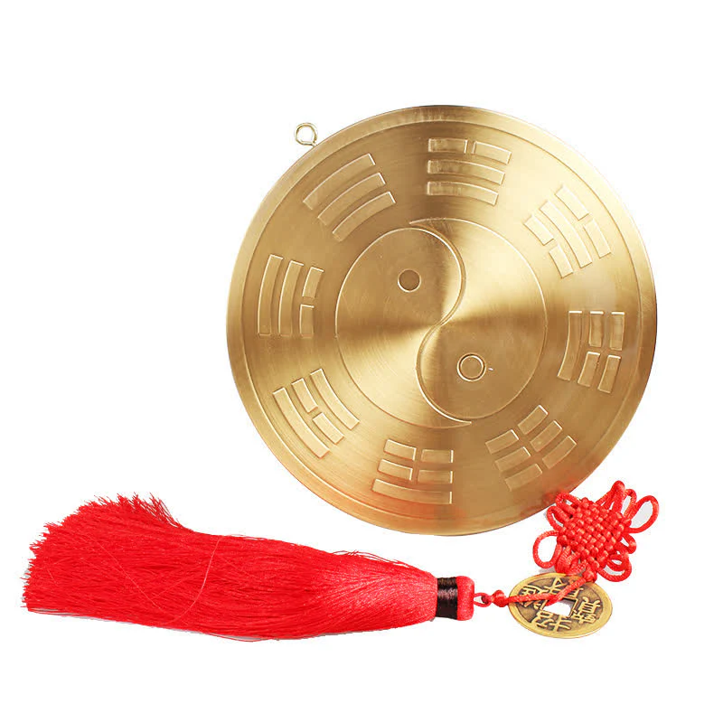 Buddha Stones Feng Shui Bagua Map Copper Coin Chinese Knotting Balance Energy Map