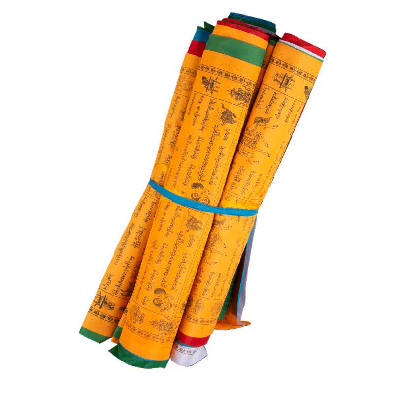 Buddha Stones Tibetan 5 Colors Windhorse Happiness Auspicious Outdoor Prayer Flag