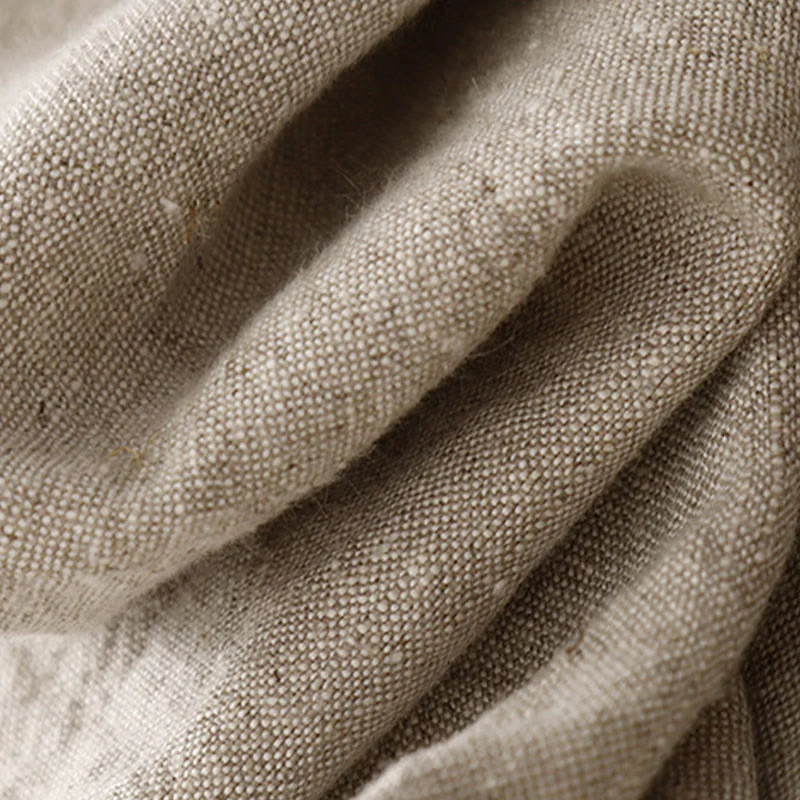 Buddha Stones Casual Daily Drawstring Simple Design Women's Cotton Linen Pants With Pockets