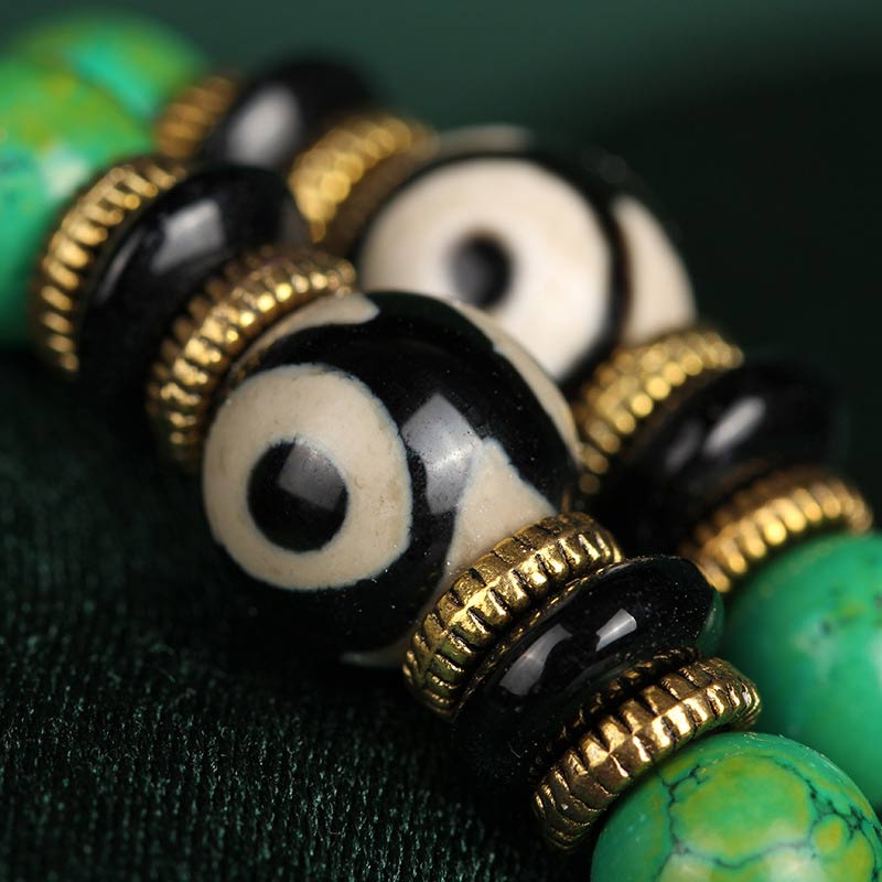 Buddha Stones Tibetan Turquoise Mala Balance Necklace Bracelet