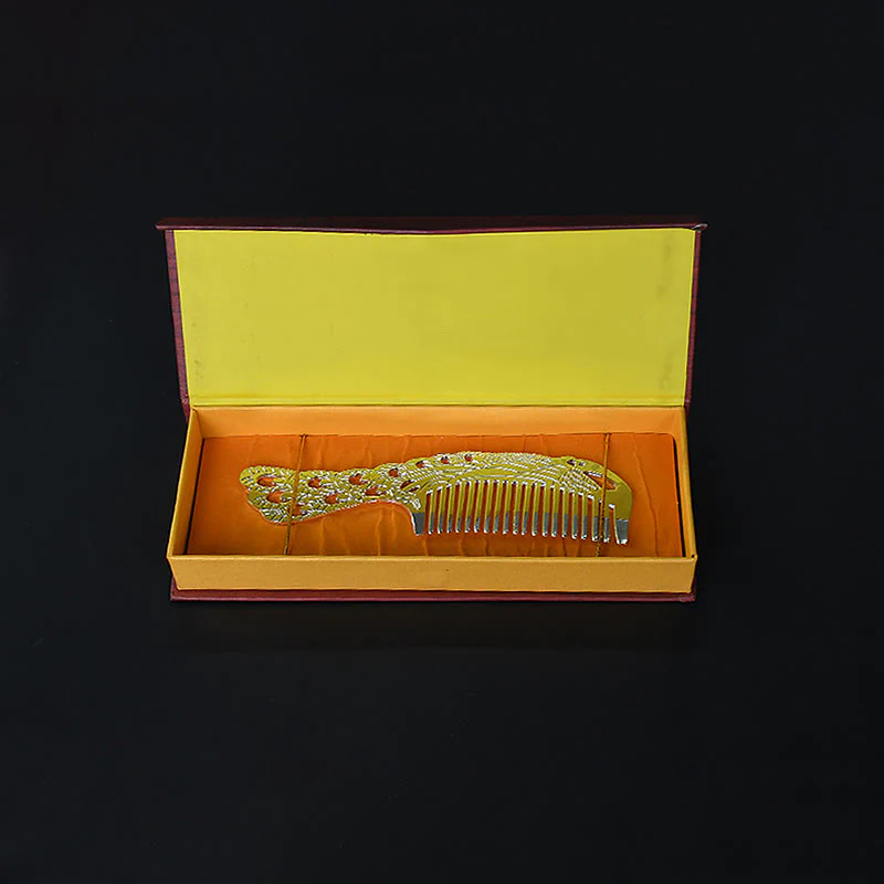 Buddha Stones Lucky Dragon Phoenix Protection Strength Comb