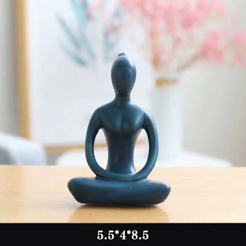 Buddha Stones Abstract Yoga Meditation Exercise Ceramics Spiritual Figurine Sculpture Decoration