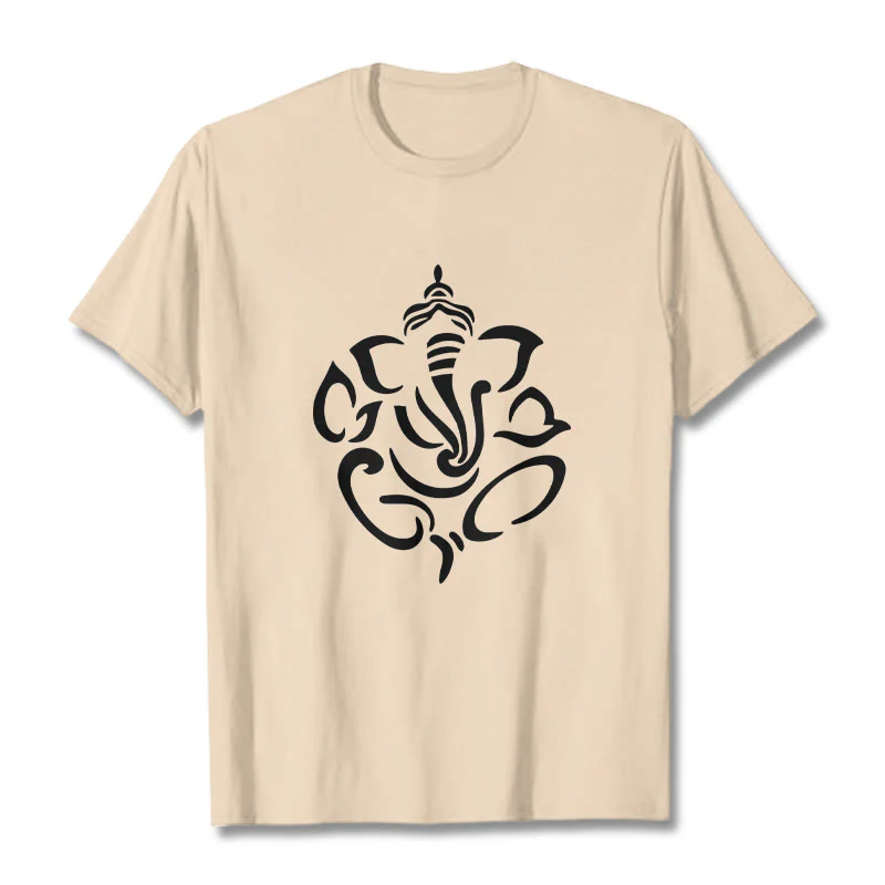 Buddha Stones Ganesh Elephant Sketch Illustration Tee T-shirt