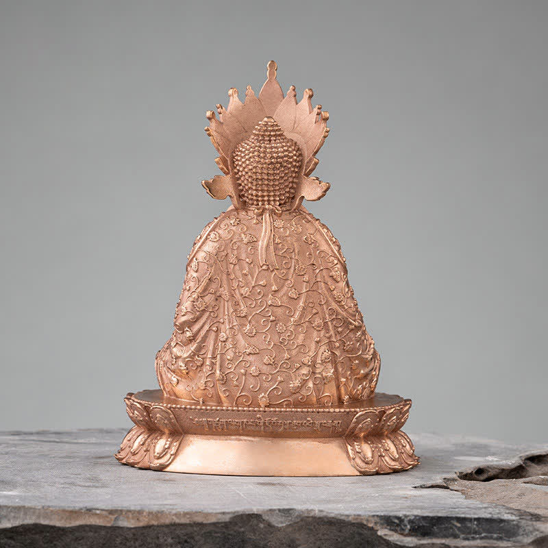 Buddha Stones Shakyamuni Figurine Compassion Handmade Copper Statue Decoration