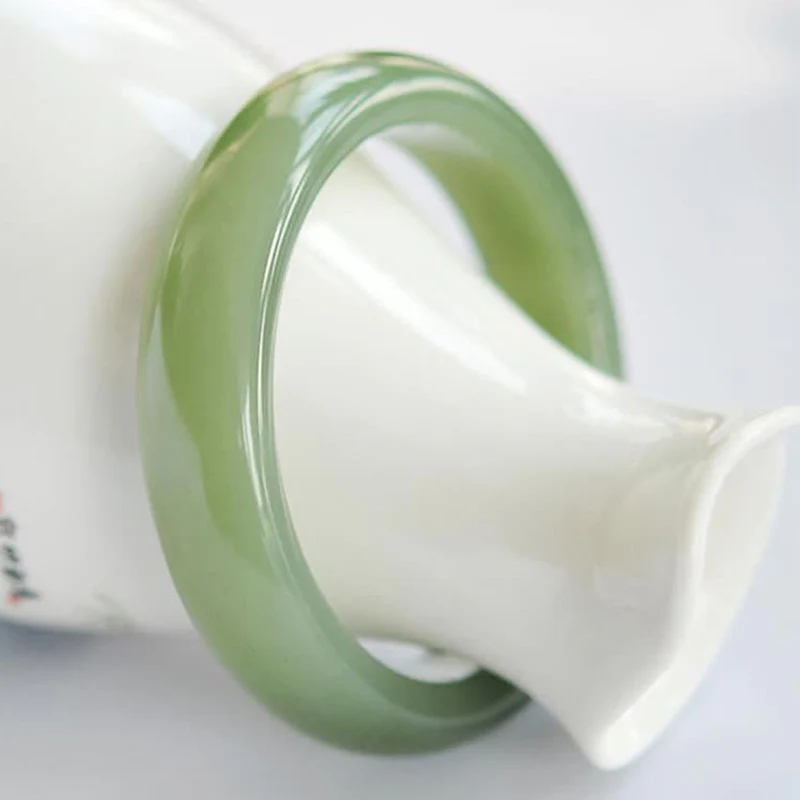 Buddha Stones Jade Abundance Blessing Bangle Bracelet