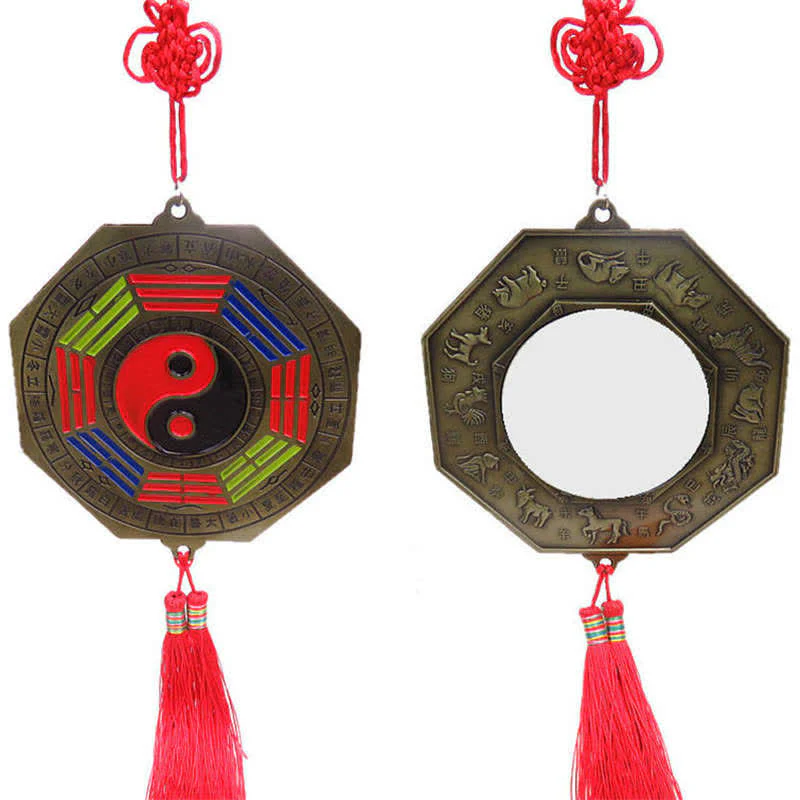 Buddha Stones Feng Shui Bagua Map Chinese Knotting Harmony Energy Map Mirror