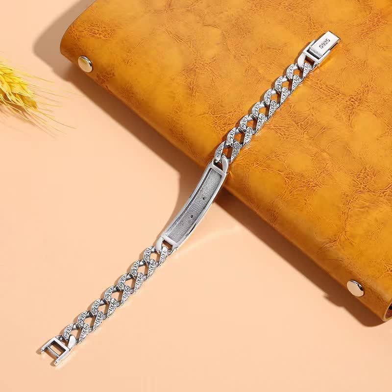 Buddha Stones Tiger Copper Luck Cuff Chain Bracelet