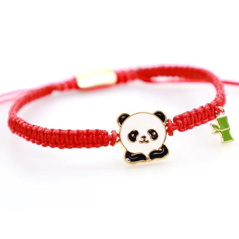 Buddha Stones Tibetan Handmade Panda Bamboo Lucky Red String Bracelet (Extra 30% Off | USE CODE: FS30)