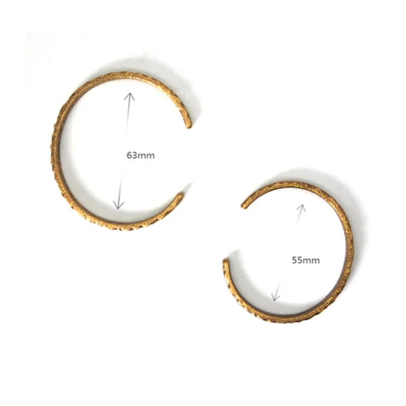 Buddha Stones Lava Rock Stone Copper Balance Cuff Bracelet Bangle