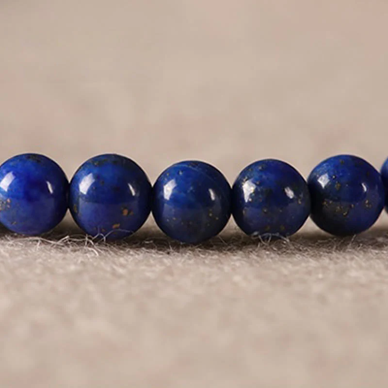 Buddha Stones Small Lazurite Agate Ultra-thin Beads Positive Bracelet