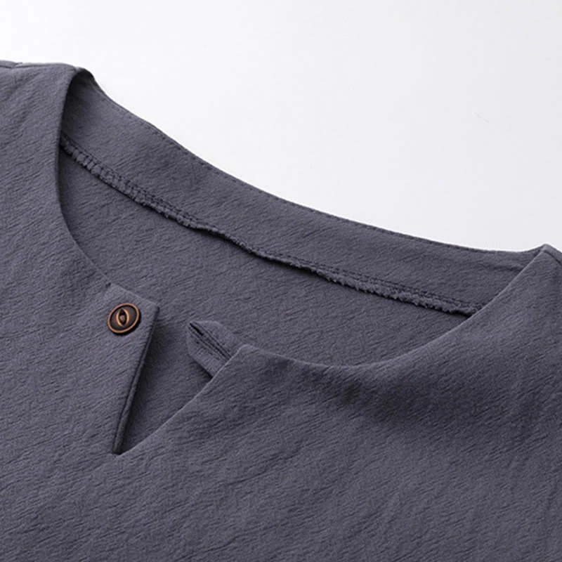 Buddha Stones 2Pcs Chinese Characters Crane Cotton Shirt Pants With Pockets Men's Meditation Cloth Set