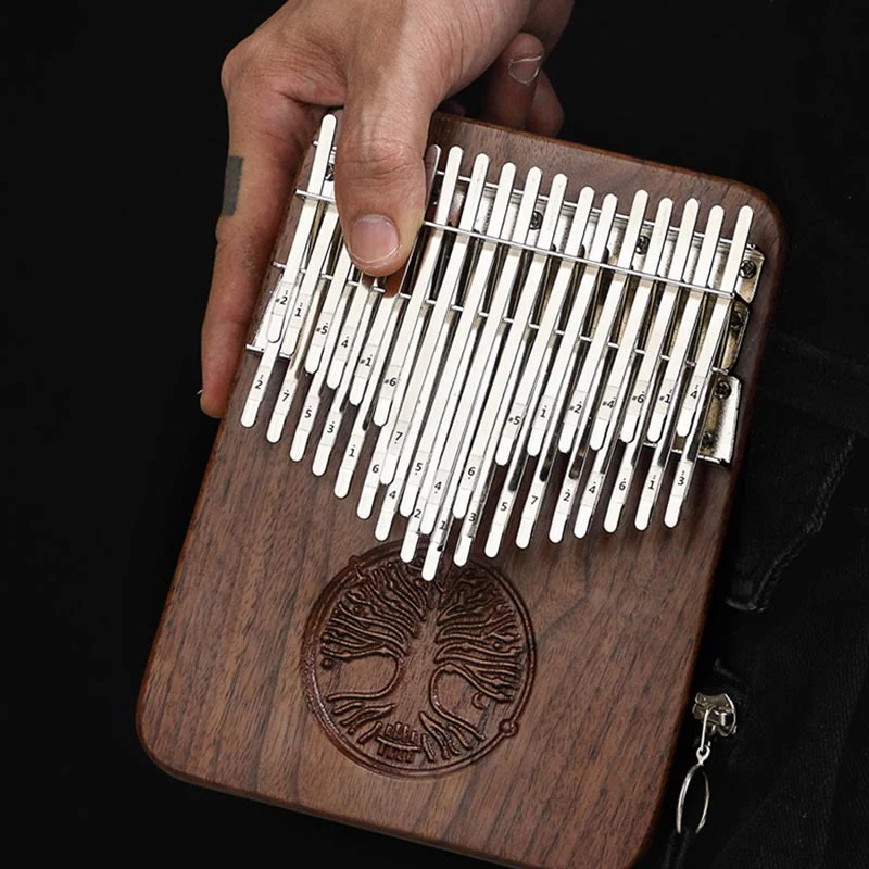 Buddha Stones Kalimba 34 Keys Thumb Piano Tree of Life Design Portable Finger Marimba Piano