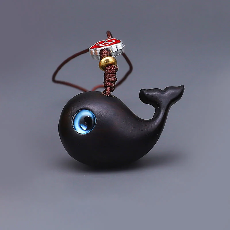 Buddha Stones Green Sandalwood Mini Cute Animal Rabbit Cat Deer Whale Prosperity Phone Hanging Decorations