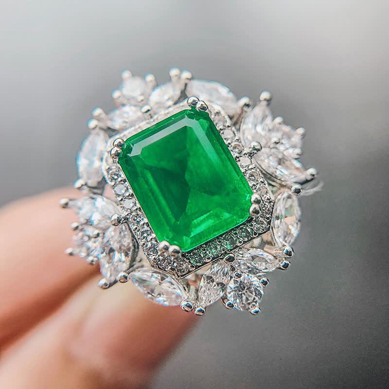 Buddha Stones Emerald Crystal Red Corundum Confidence Courage Ring Earrings Necklace Pendant