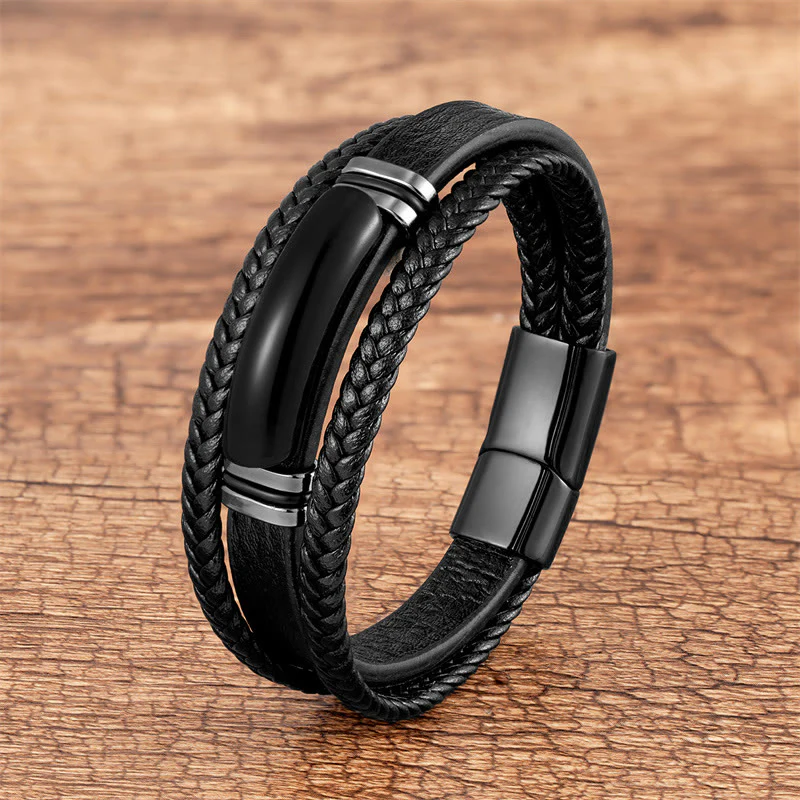 Buddha Stones Natural Stone Green Agate Power Multilayered Braided Leather Bracelet (Extra 30% Off | USE CODE: FS30)