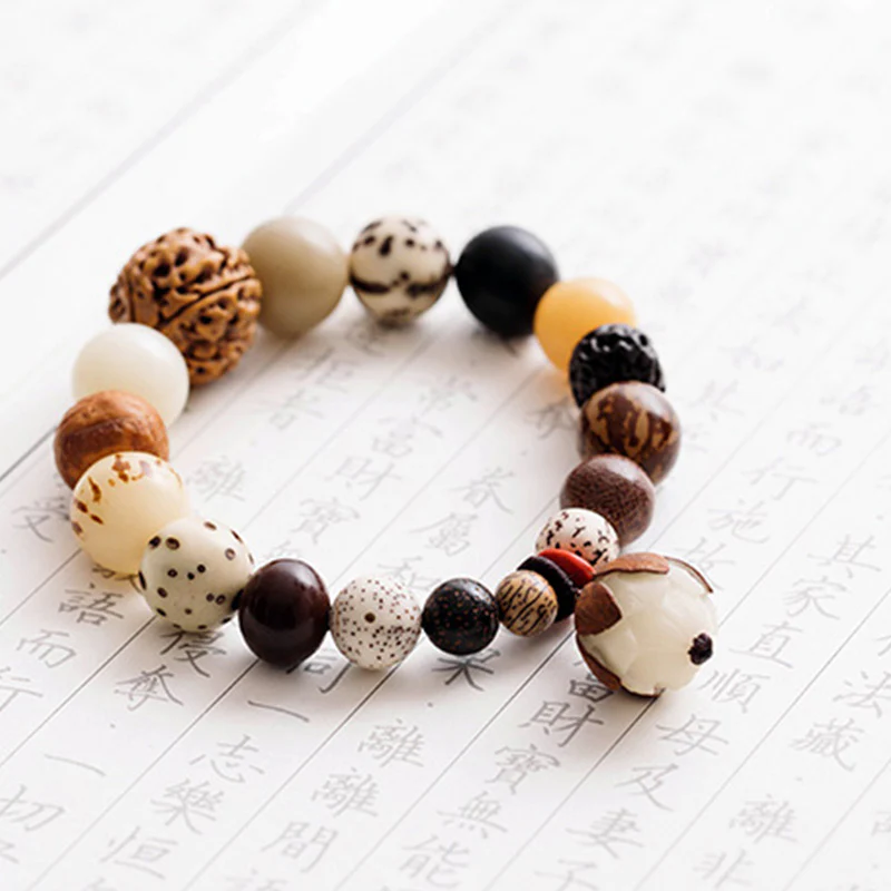 Buddha Stones Bodhi Seed Lotus Wisdom Peace Wrist Mala Bracelet