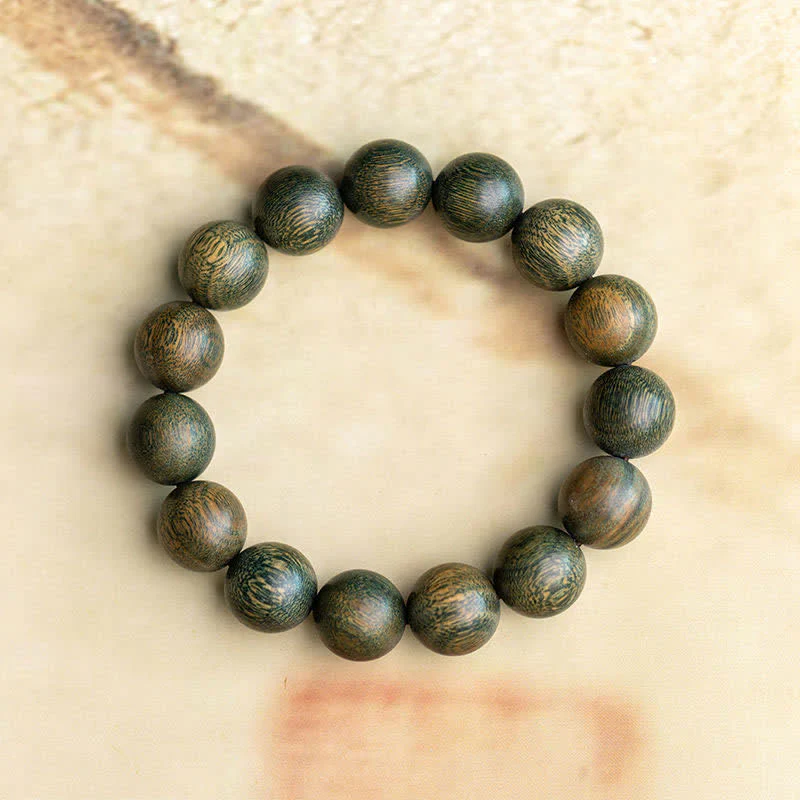 Buddha Stones Tibetan Green Sandalwood Soothing Cure Bracelet
