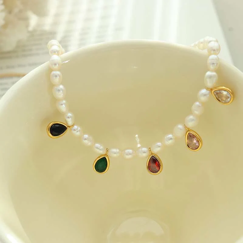 Buddha Stones Pearl Crystal Stone Purity Necklace Pendant