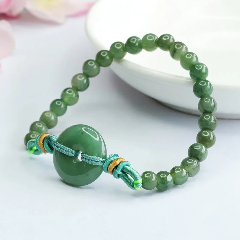 Buddha Stones Jade Beads Peace Buckle Prosperity Bracelet
