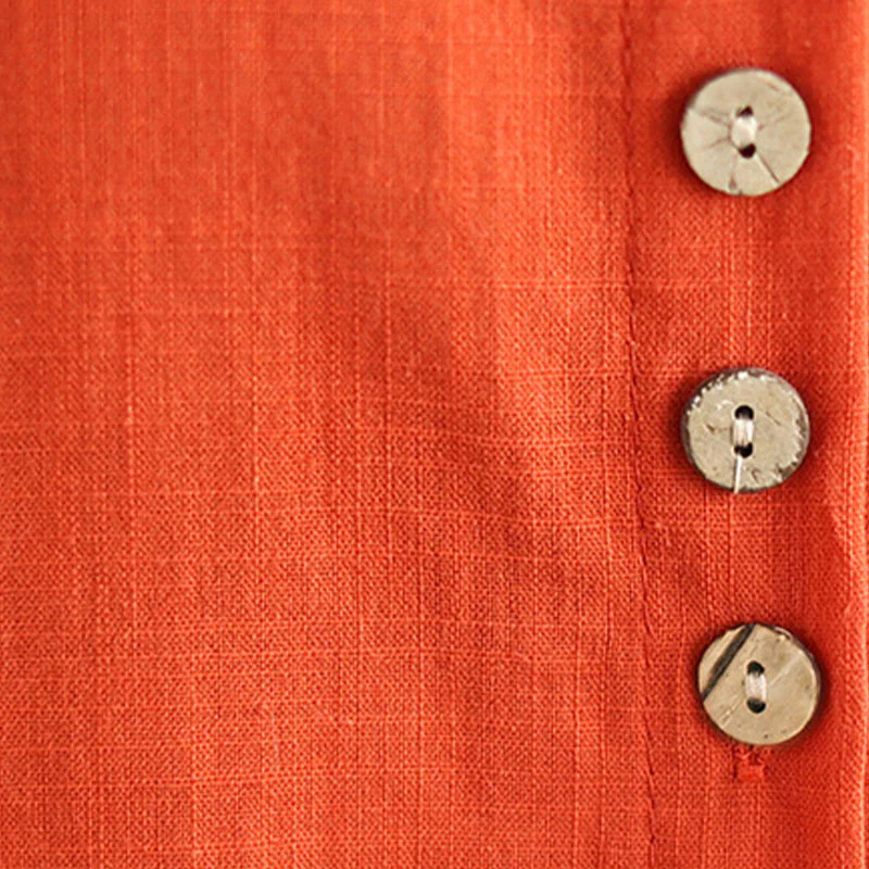 Buddha Stones 2pcs Casual Women's Stand Collar Shirt Loose Pants Meditation Clothing Set