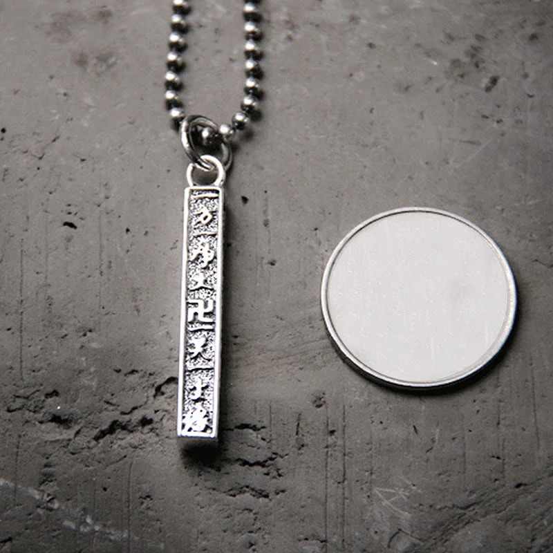 Buddha Stones 925 Sterling Silver Tibetan Om Mani Padme Hum Buddha Swastika Symbol Wisdom Necklace Pendant