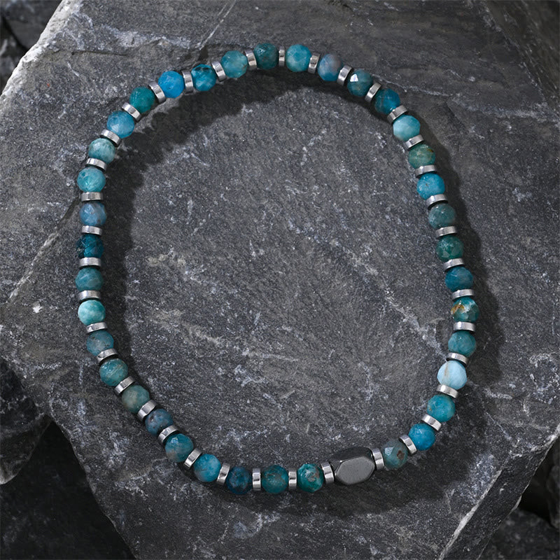 Buddha Stones Apatite Hematite Communication Bracelet