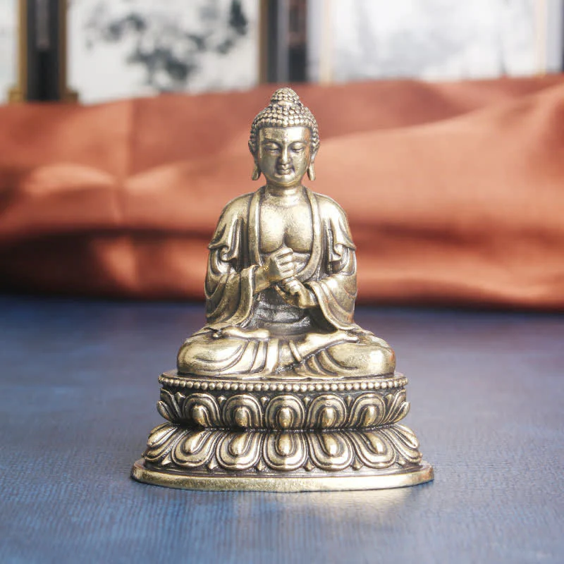 Buddha Stones Tathagata Buddha Serenity Copper Statue Decoration