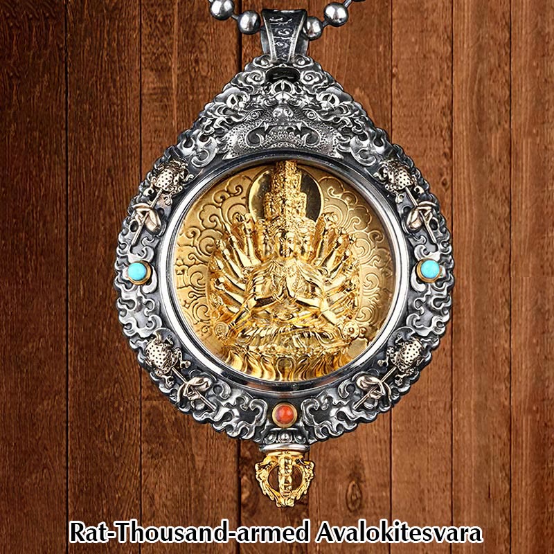 Buddha Stones Chinese Zodiac Natal Buddha Thangka Nine Palaces Eight Diagrams Wealth Rotatable Necklace Pendant