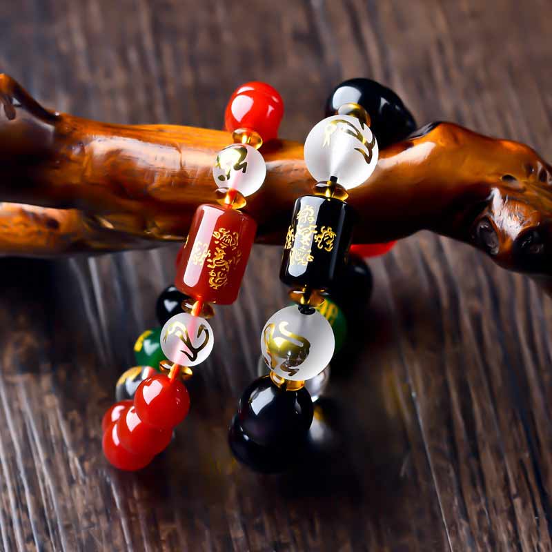 Chinese Zodiac Feng Shui Obsidian Five-Element Wealth Porsperity Bracelet (Extra 30% Off | USE CODE: FS30)
